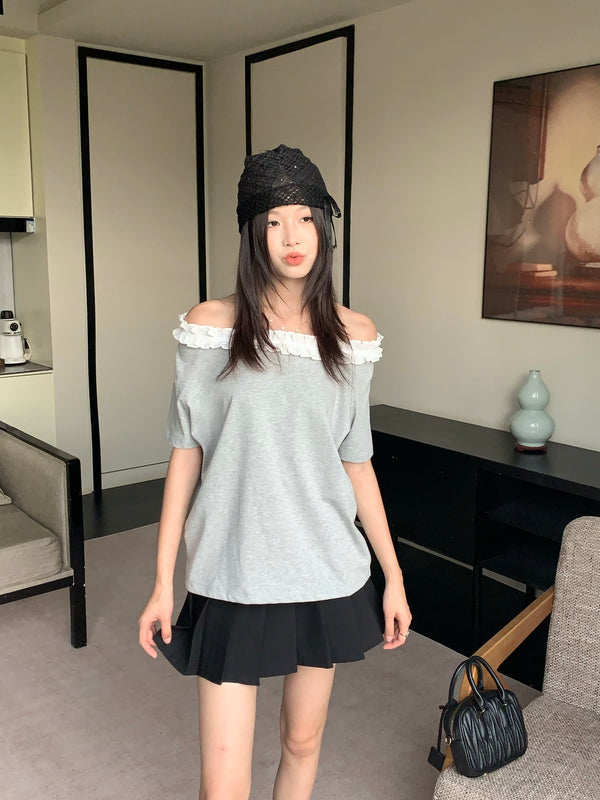 暮棠 / Off Shoulder Lace Top