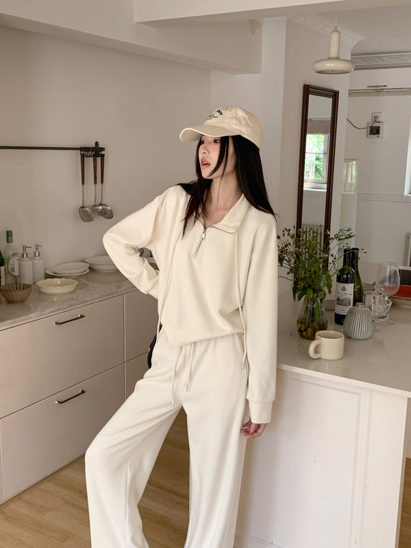 半糖 / Beige Casual 2-Piece Set