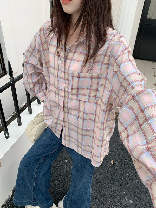 粉篱 / Pink Plaid Shirt