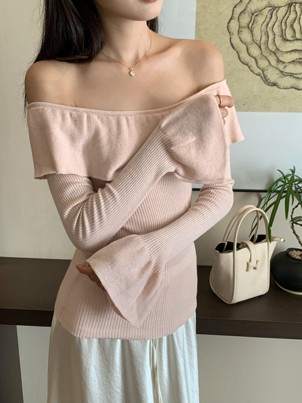 仲夏 / Off-the-Shoulder Long Sleeve Top
