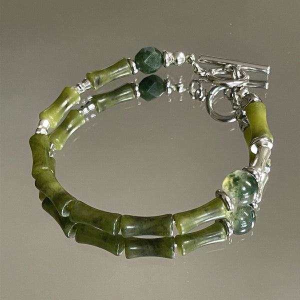 绿色竹节手串 / Green Bamboo Bracelets