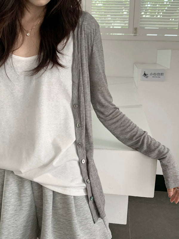 沐悠 / Cardigan and Sleeveless Tank Top Set