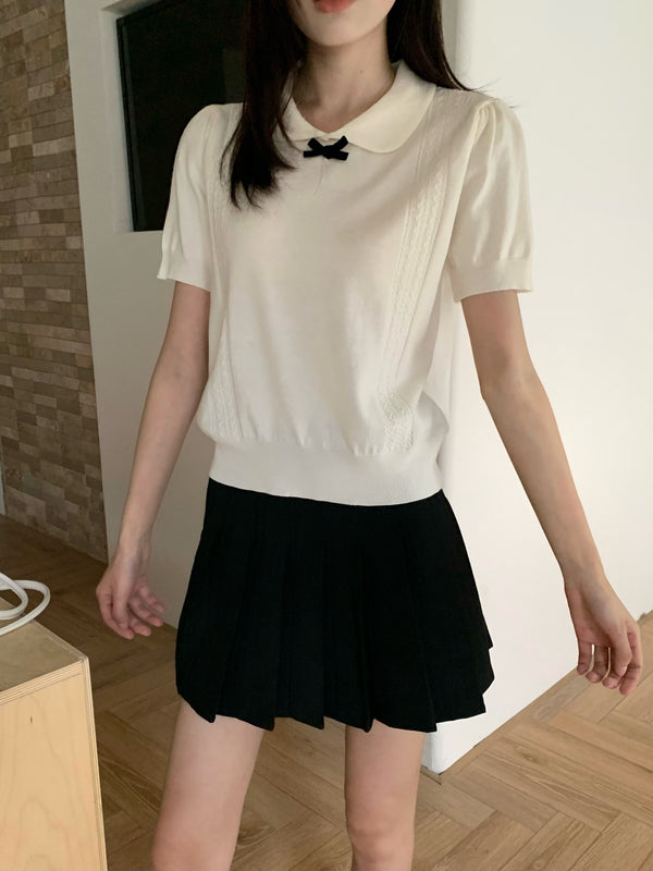 织梦 / Short Sleeve Knit Top