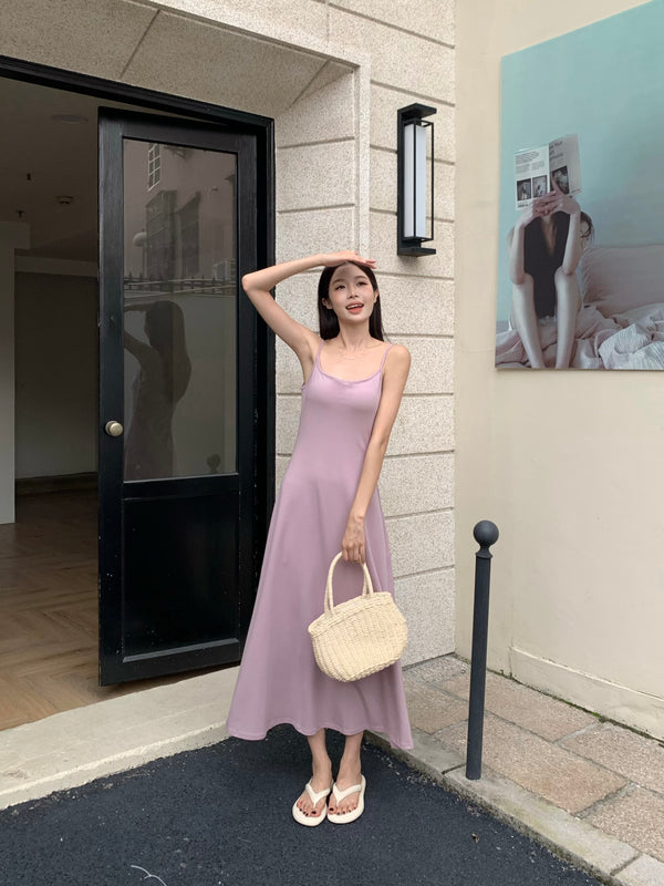 落霞 / Padded Strappy Maxi Dress