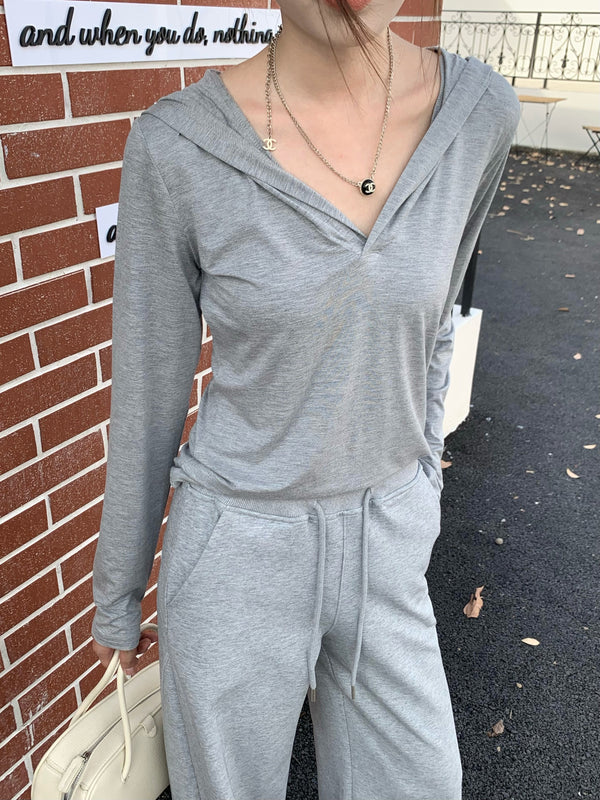 远川 / Hooded Long Sleeve Top
