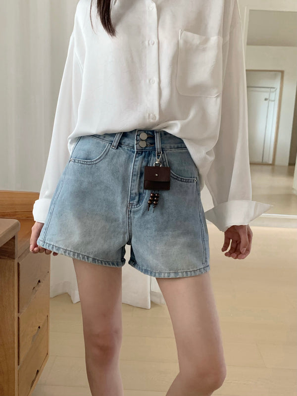 澄夏 / A-Line Denim Shorts