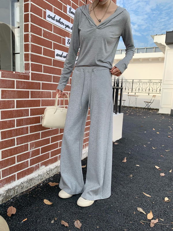 雁灰 / Flared Casual Sweatpants