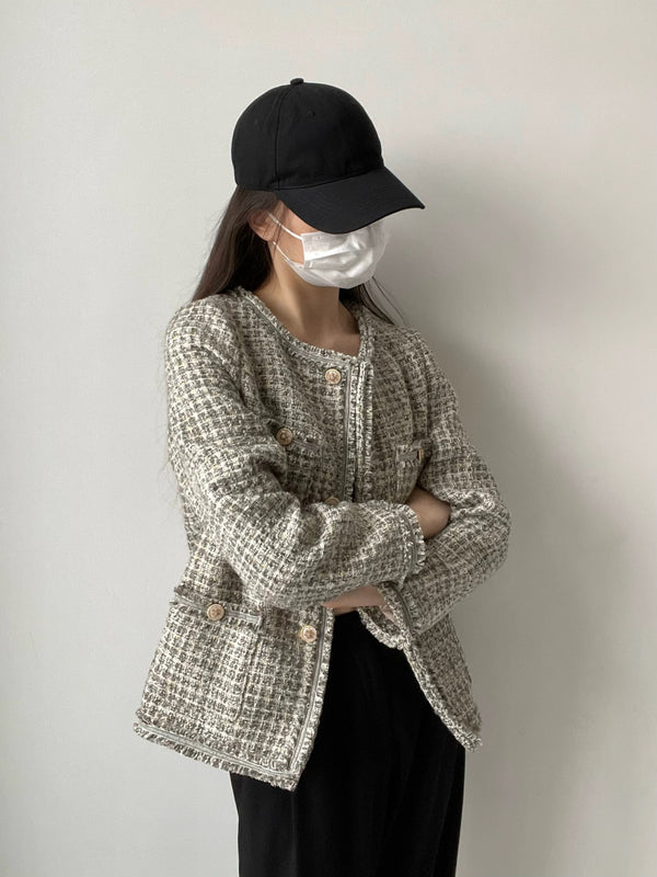 「薄荷」Tweed Jacket